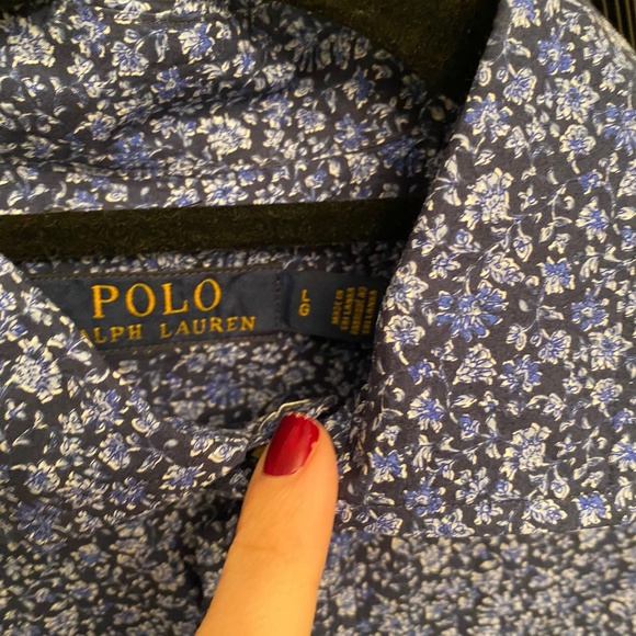 Like New Ralph Lauren Men's Floral Dress Shirt - Size Large - Picture 4 of 4